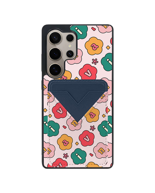 Android Avant Wallet Case - Flower Petals Monogram 3.0