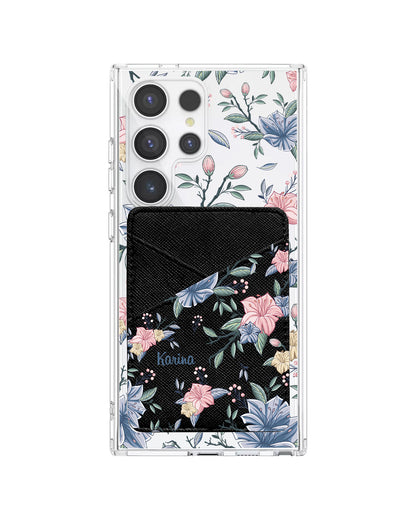 Android Phone Wallet Case - Pink & Blue Floral