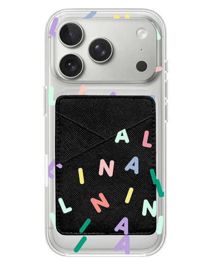 iPhone Phone Wallet Case - Monogram 2.0 Rainbow