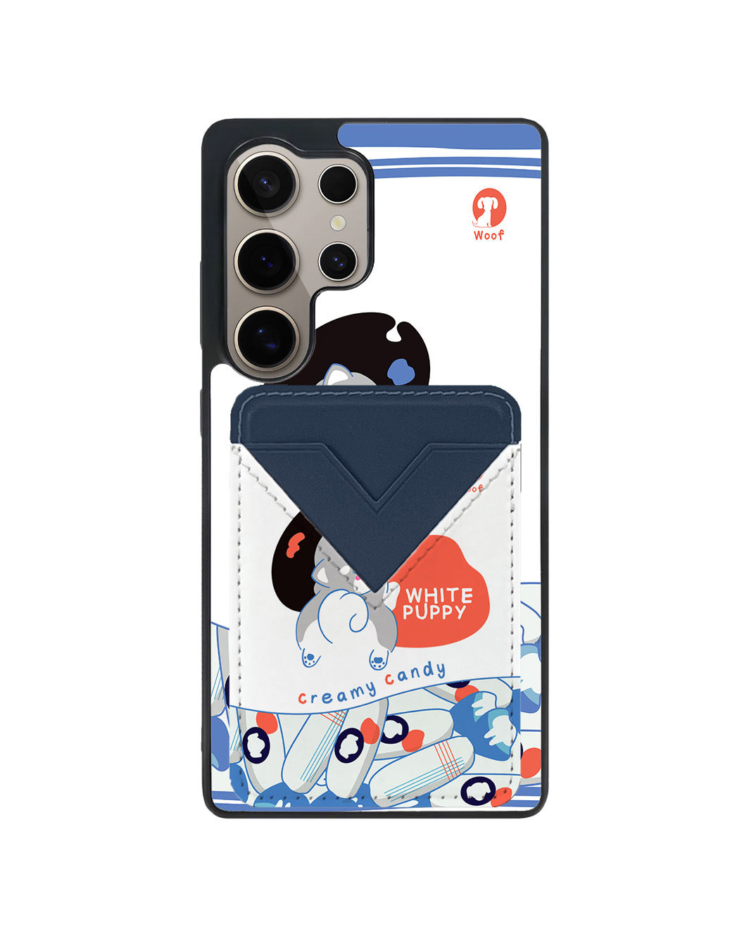 Android Avant Wallet Case - White Puppy