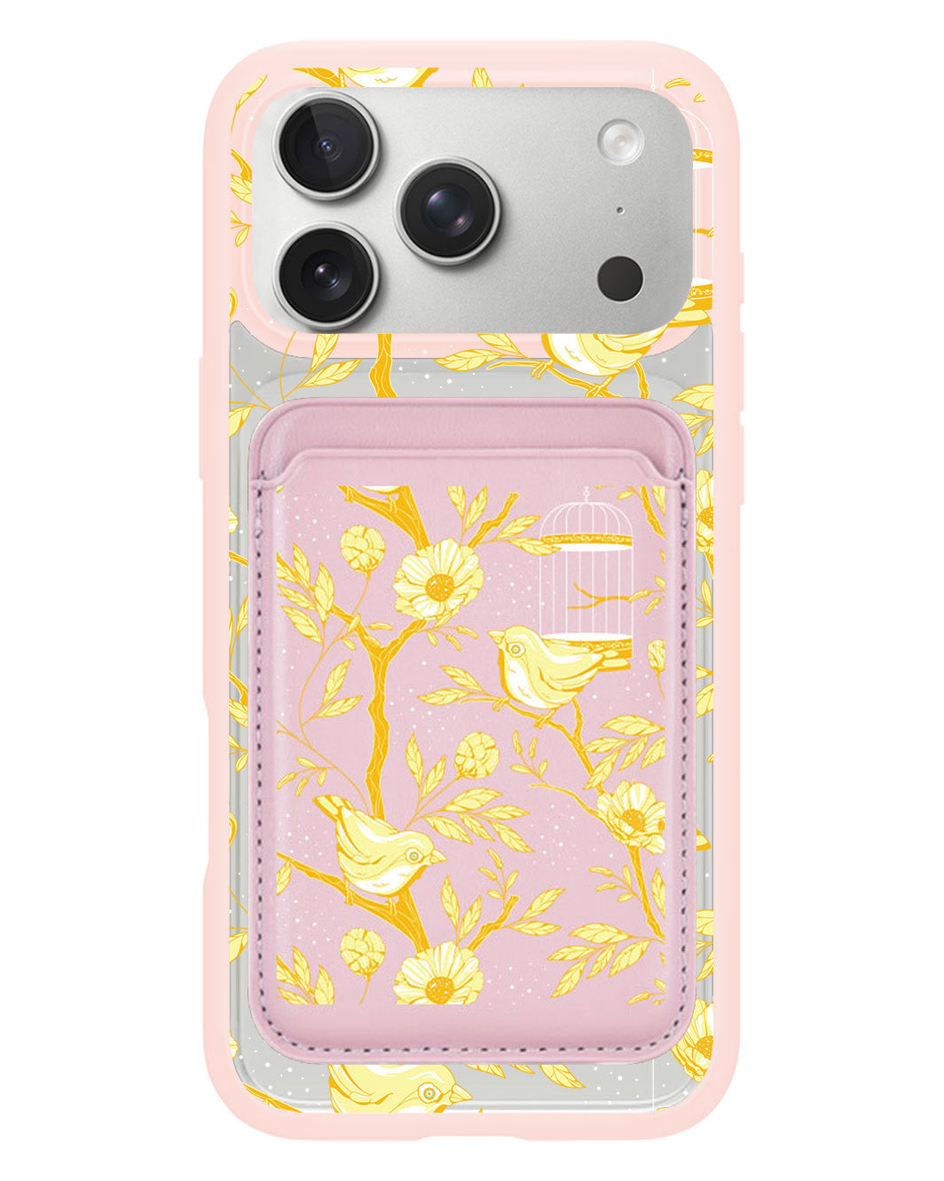 iPhone Magnetic Wallet Case - Lovebird Monochrome 2.0