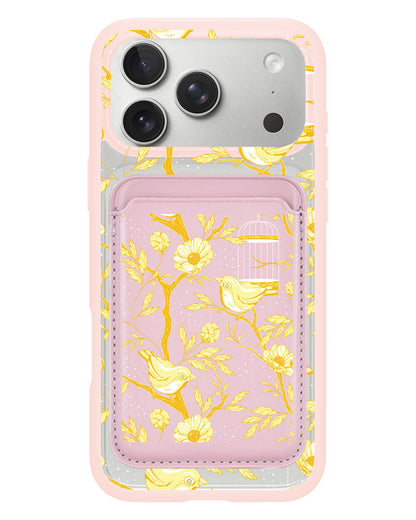 iPhone Magnetic Wallet Case - Lovebird Monochrome 2.0