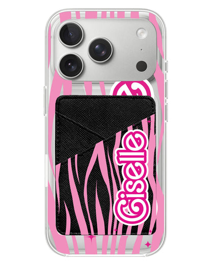 iPhone Phone Wallet Case - Barbie Zebra Pattern