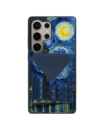 Android Avant Wallet Case - Starry Cityscape