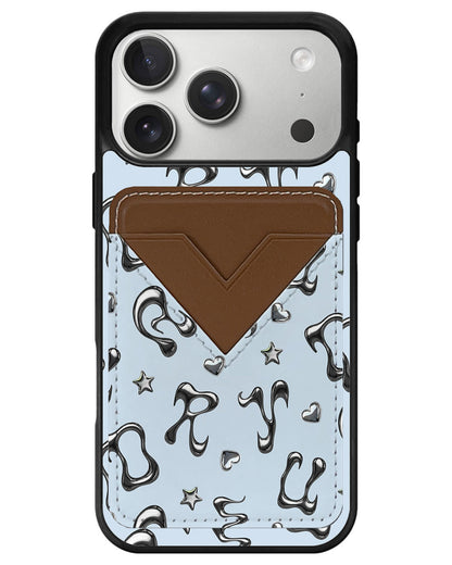 iPhone Avant Wallet Case - Chrome Monogram 2.0
