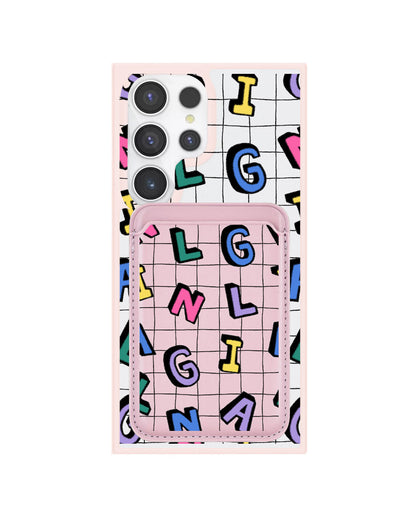 Android Magnetic Wallet Case - Playful Monogram 2.0