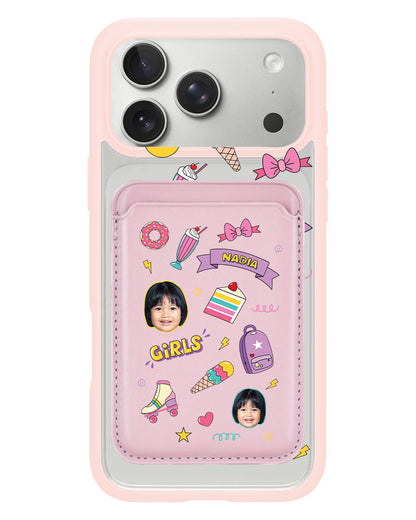 iPhone Magnetic Wallet Case - Face Grid Comic