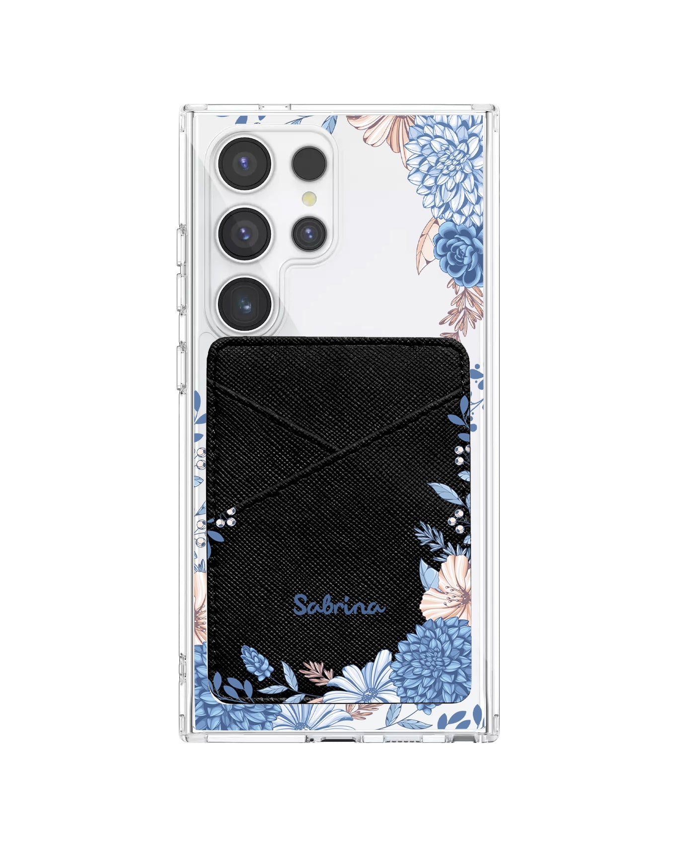 Android Phone Wallet Case - Blue Florals