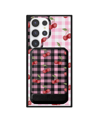 Android Magnetic Multifold Wallet - Cherry Tartan