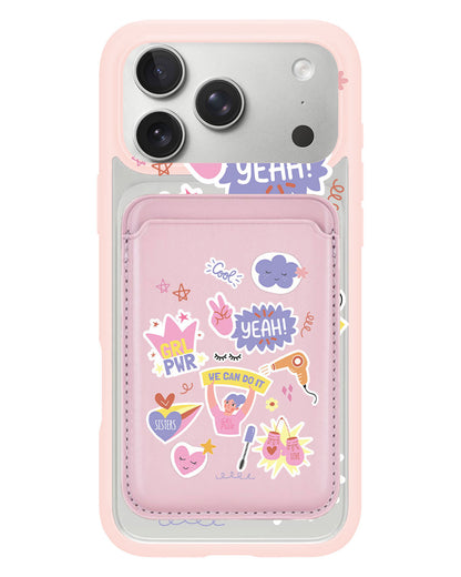 iPhone Magnetic Wallet Case - Girl Power Sticker Pack