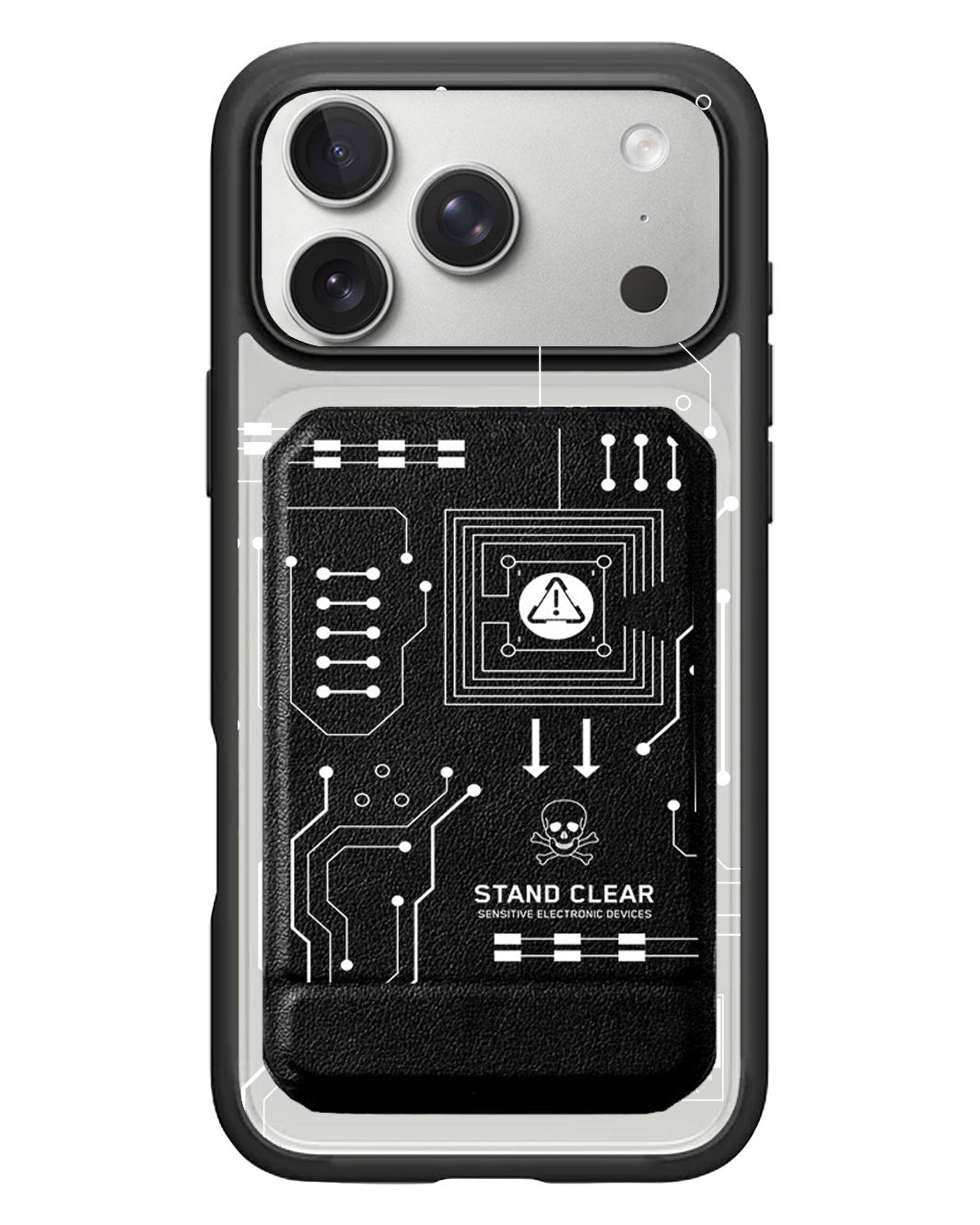 iPhone Magnetic Multifold Wallet - Circuit White