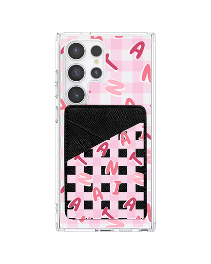 Android Phone Wallet Case - Checkered Monogram 1.0