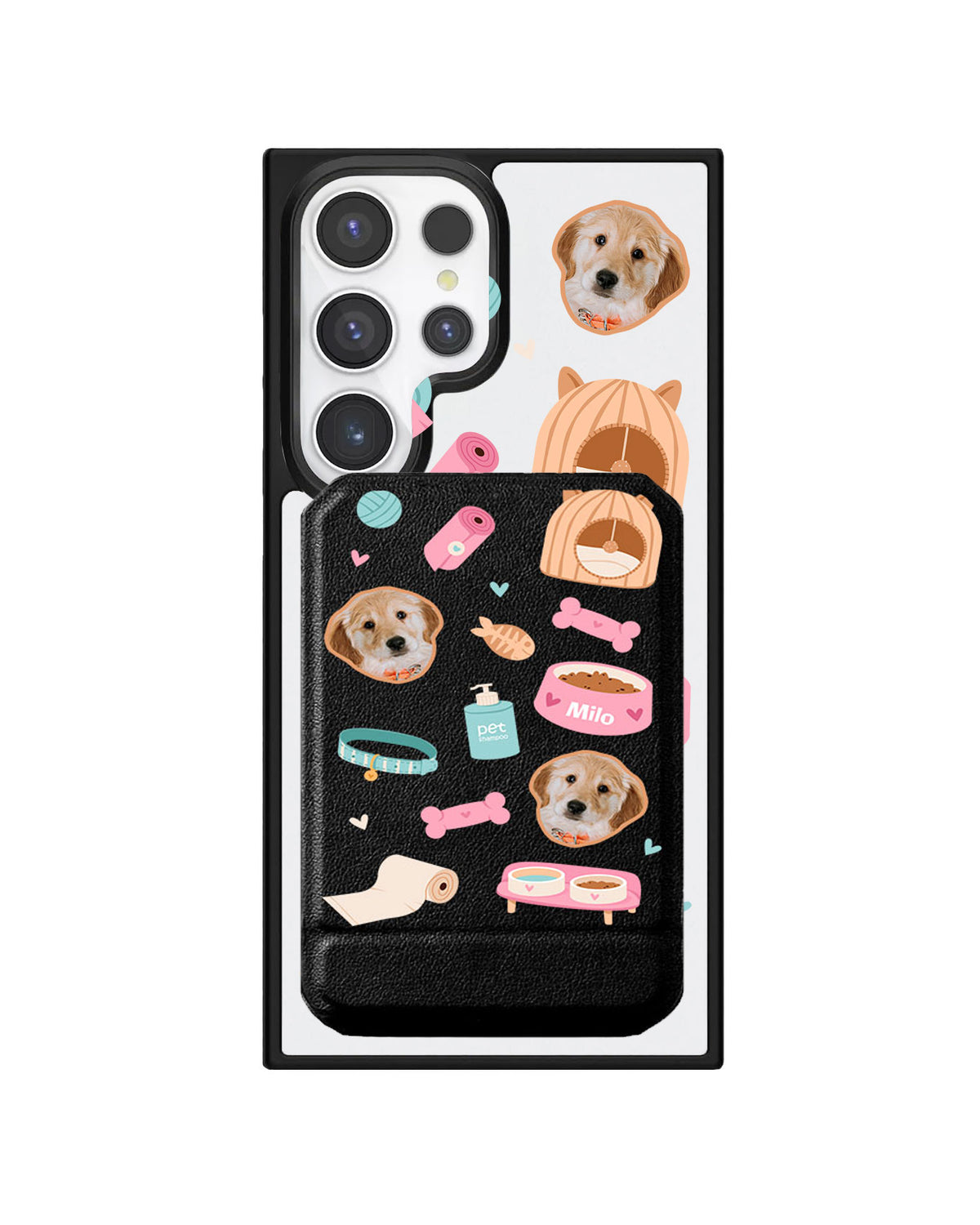 Android Magnetic Multifold Wallet - Pet Grid Puppy Life