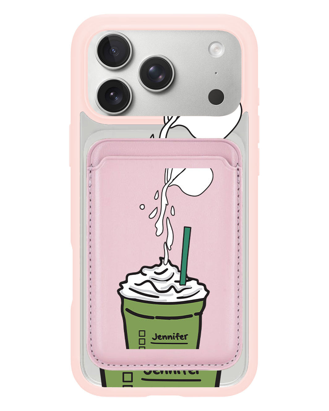 iPhone Magnetic Wallet Case - Matcha Frappe
