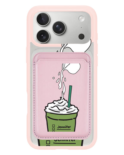 iPhone Magnetic Wallet Case - Matcha Frappe