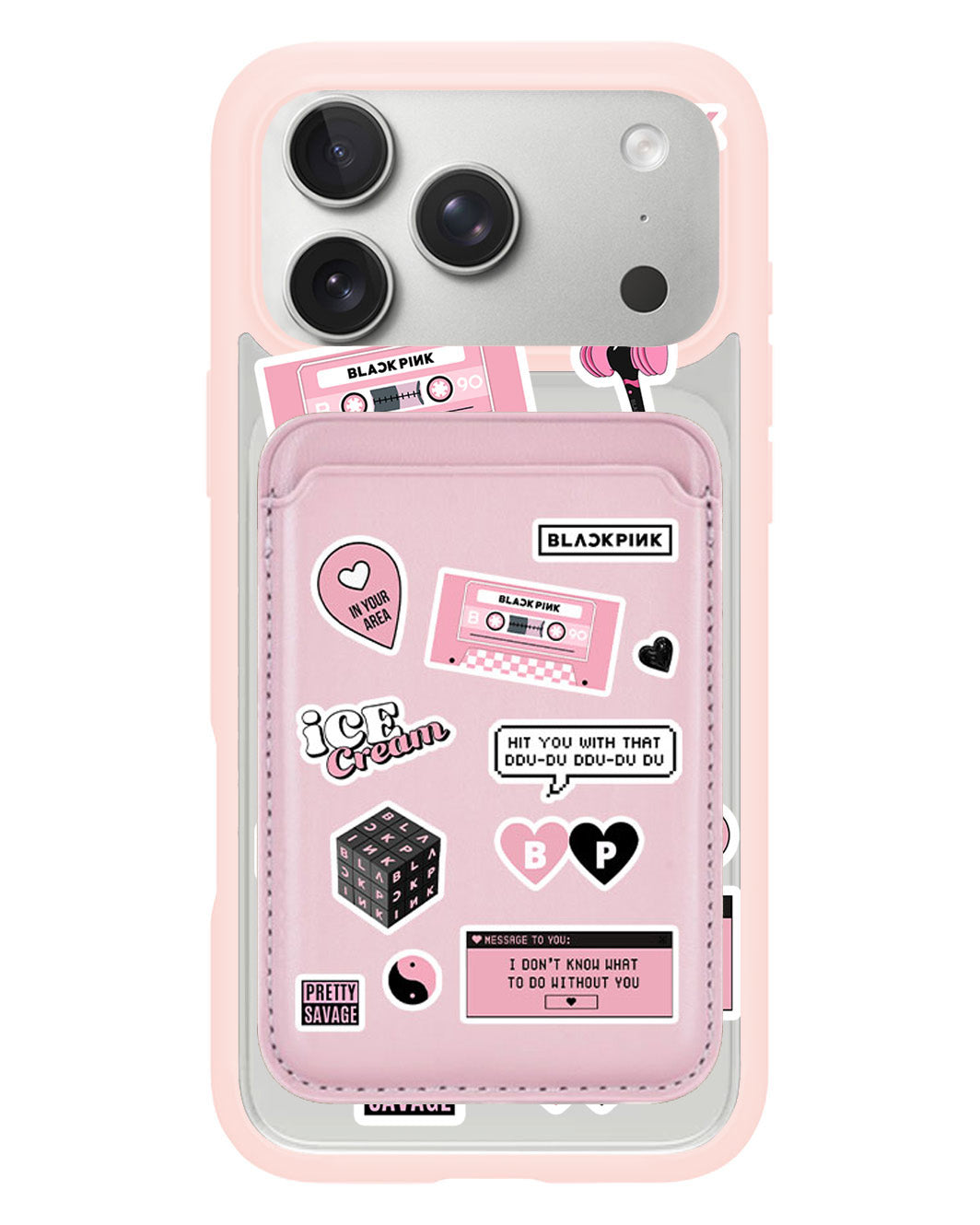 iPhone Magnetic Wallet Case - Blackpink Sticker Pack