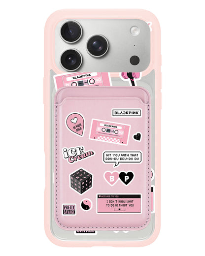 iPhone Magnetic Wallet Case - Blackpink Sticker Pack