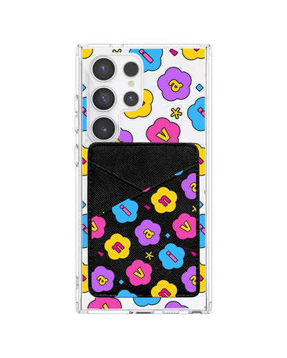 Android Phone Wallet Case - Flower Petals Monogram 4.0