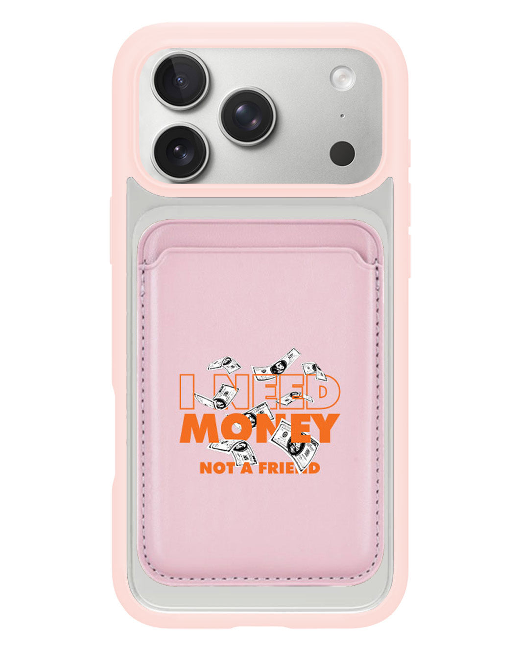 iPhone Magnetic Wallet Case - Money Better Than Friend