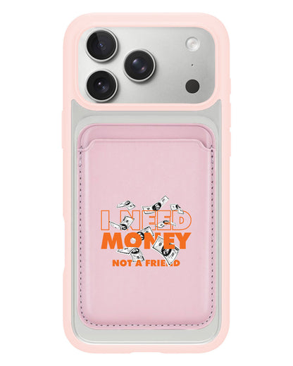 iPhone Magnetic Wallet Case - Money Better Than Friend
