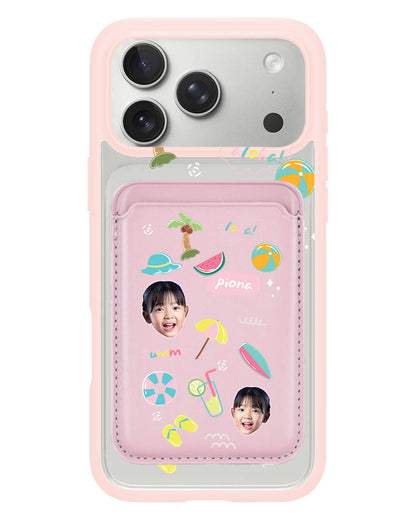 iPhone Magnetic Wallet Case - Face Grid Summer