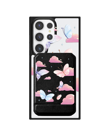 Android Magnetic Multifold Wallet - Butterfly & Clouds