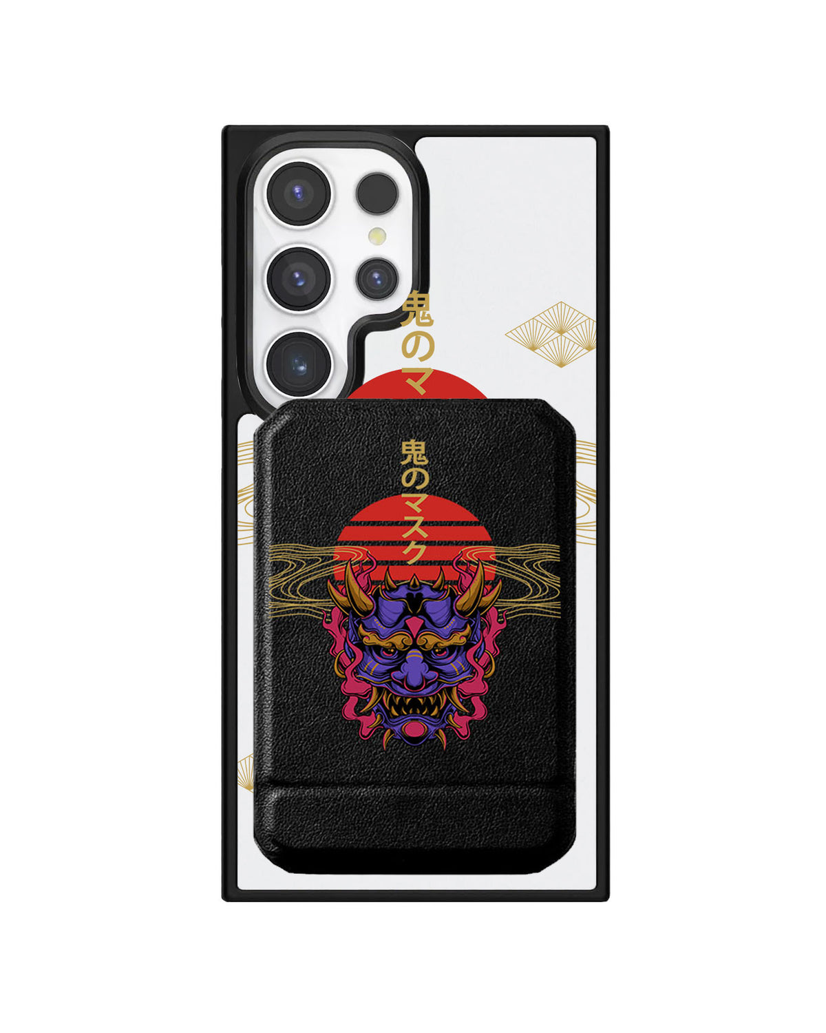 Android Magnetic Multifold Wallet - Oni Mask