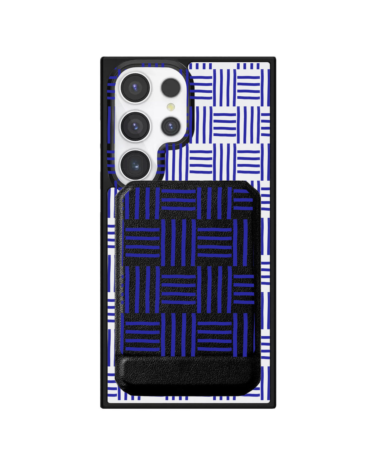 Android Magnetic Multifold Wallet - Naval Checkered