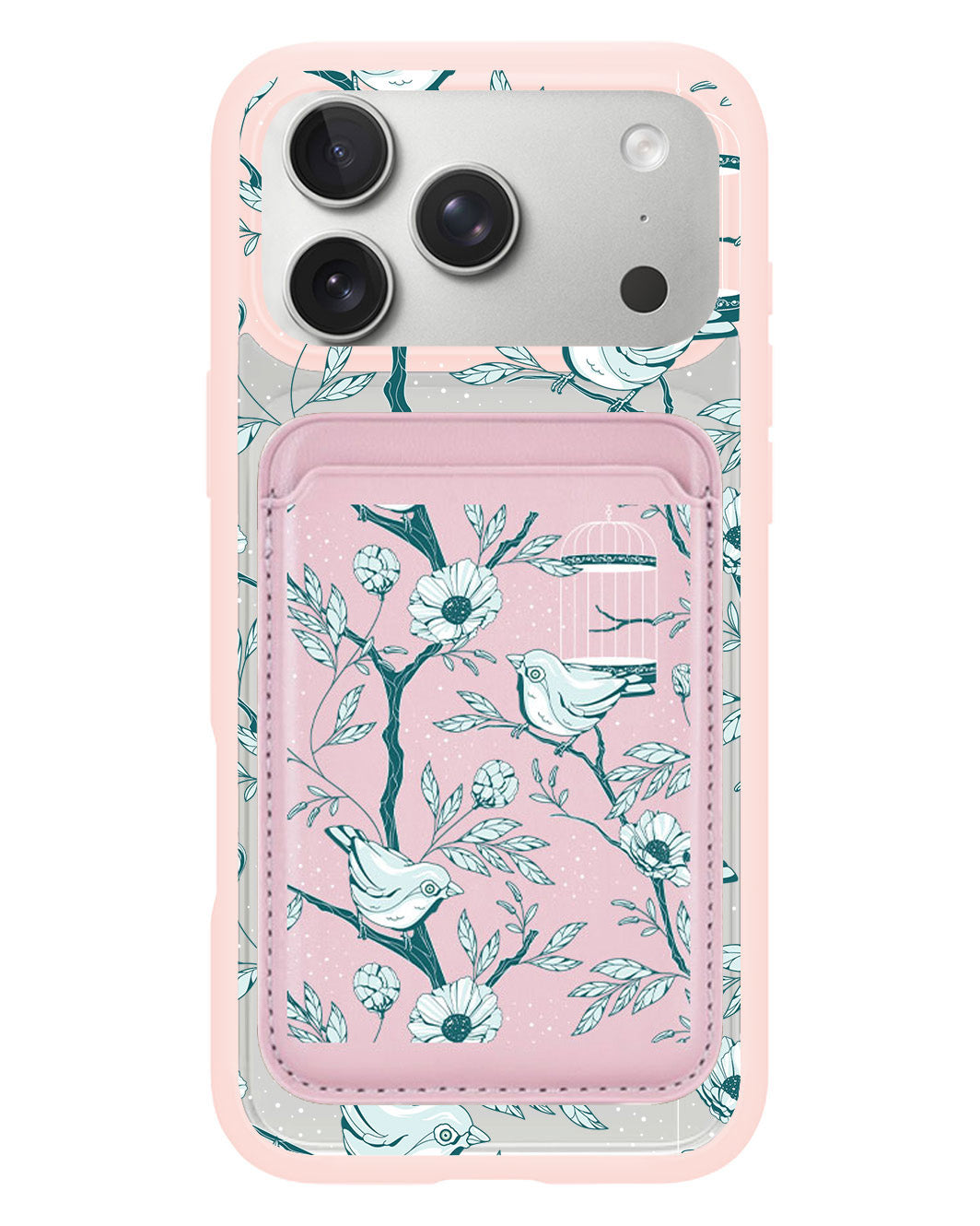 iPhone Magnetic Wallet Case - Lovebird Monochrome 6.0