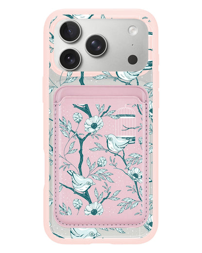 iPhone Magnetic Wallet Case - Lovebird Monochrome 6.0