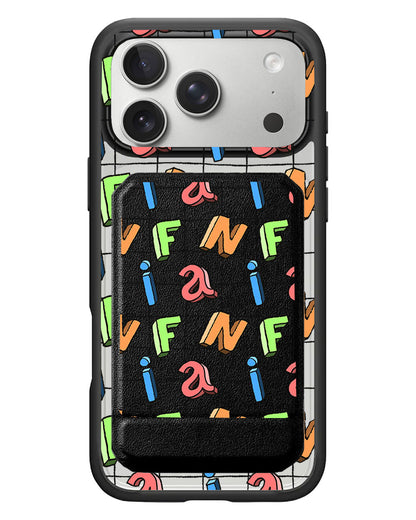 iPhone Magnetic Multifold Wallet - Playful Monogram