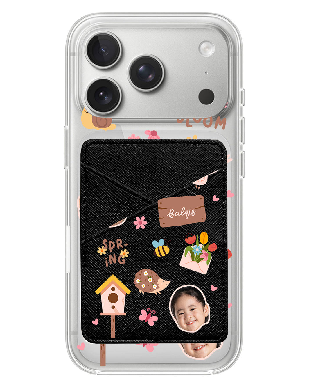 iPhone Phone Wallet Case - Face Grid Spring Bloom