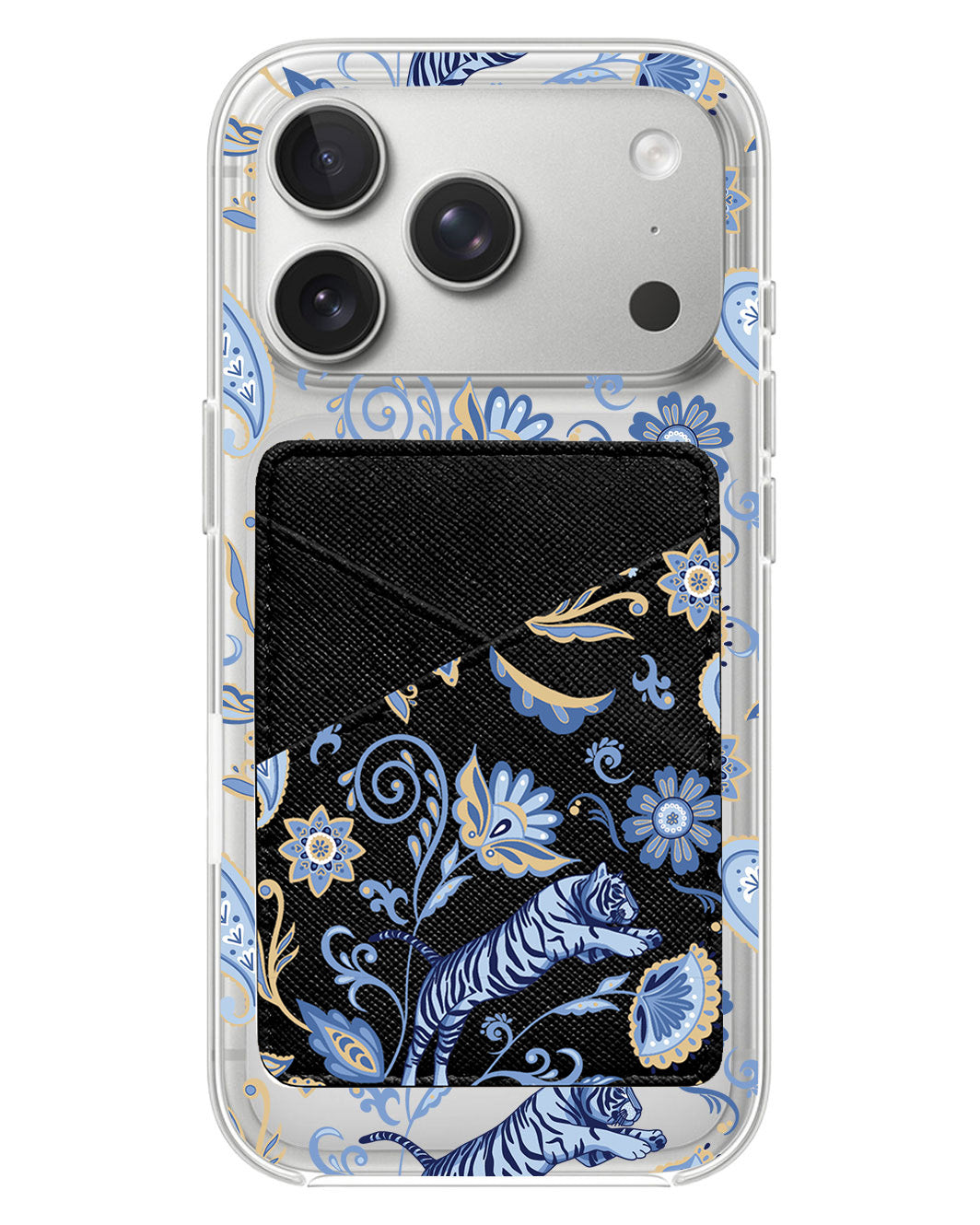 iPhone Phone Wallet Case - Tiger & Floral 1.0