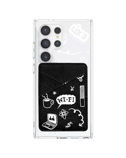 Android Phone Wallet Case - Social White