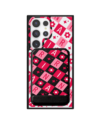 Android Magnetic Multifold Wallet - Flower Grid Monogram 1.0