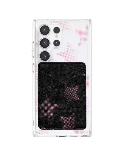 Android Phone Wallet Case - Pink Star