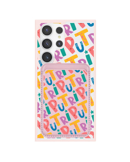 Android Magnetic Wallet Case - Playful Monogram 4.0
