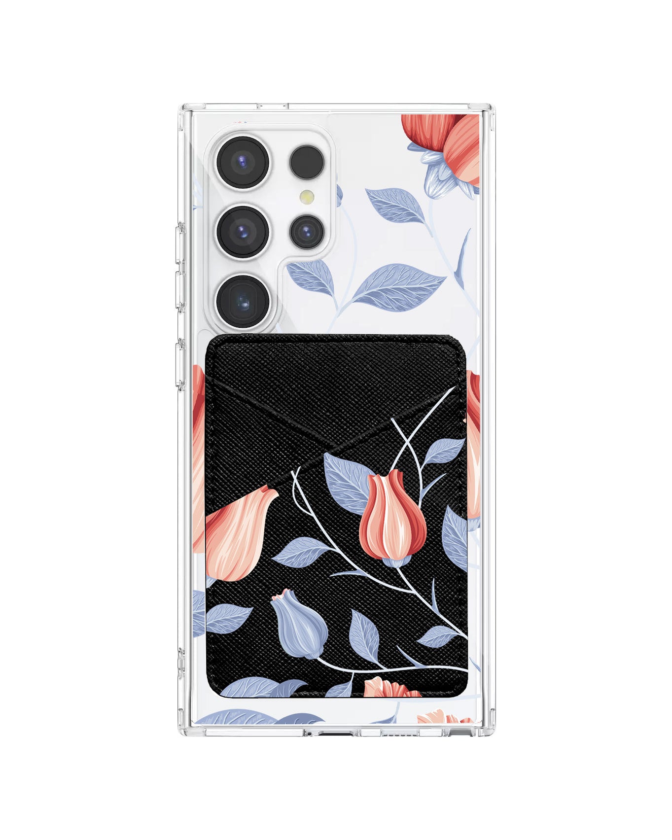 Android Phone Wallet Case - Red Tulip