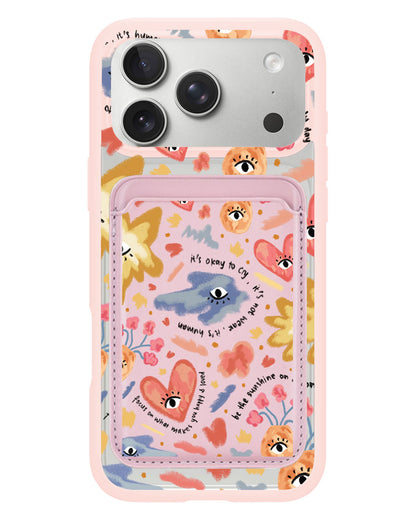 iPhone Magnetic Wallet Case - Abstract Lovers
