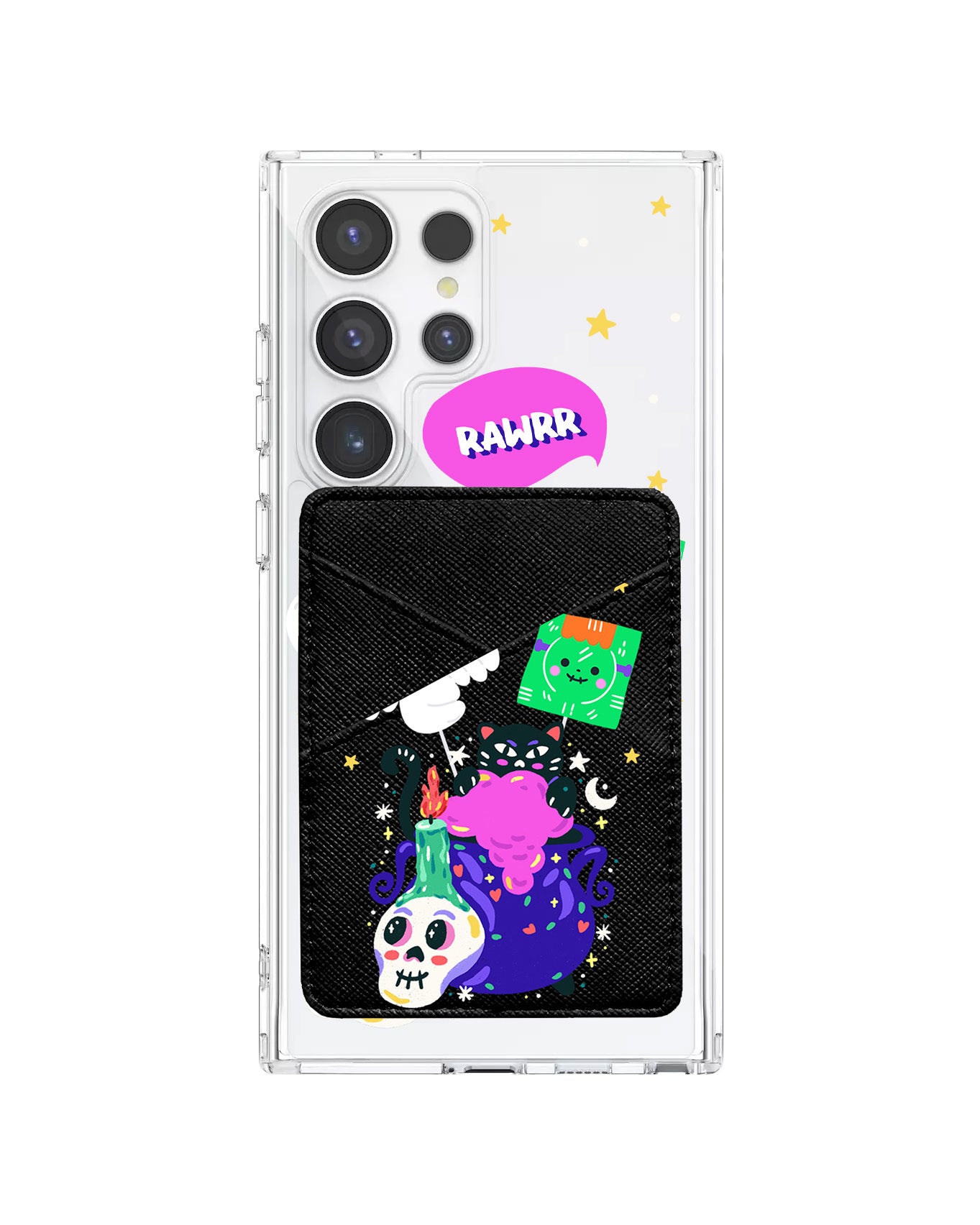 Android Phone Wallet Case - Cat Monster