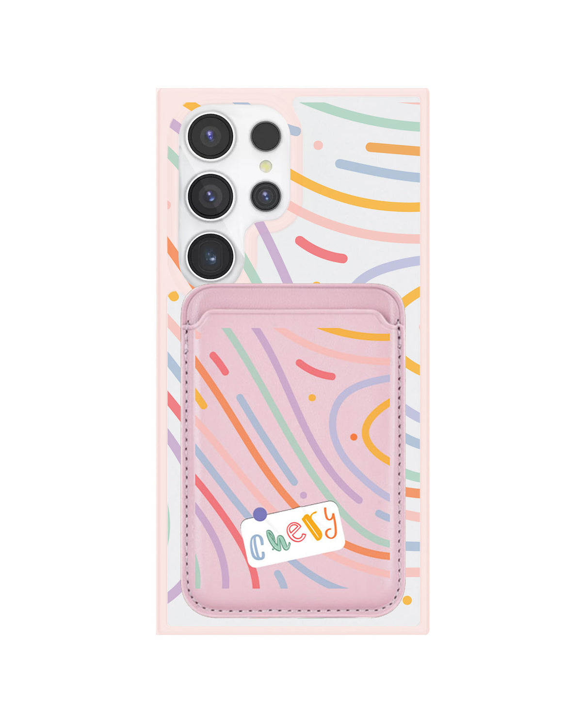 Android Magnetic Wallet Case - Doodle Monogram 2.0