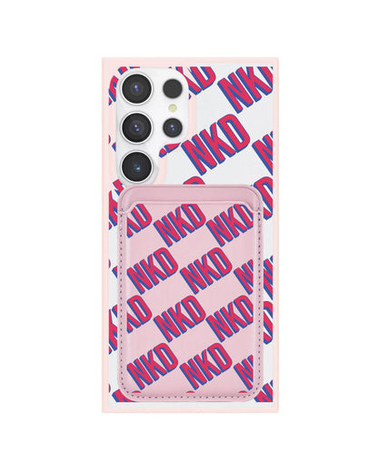 Android Magnetic Wallet Case - Diagonal Initial Monogram 2.0