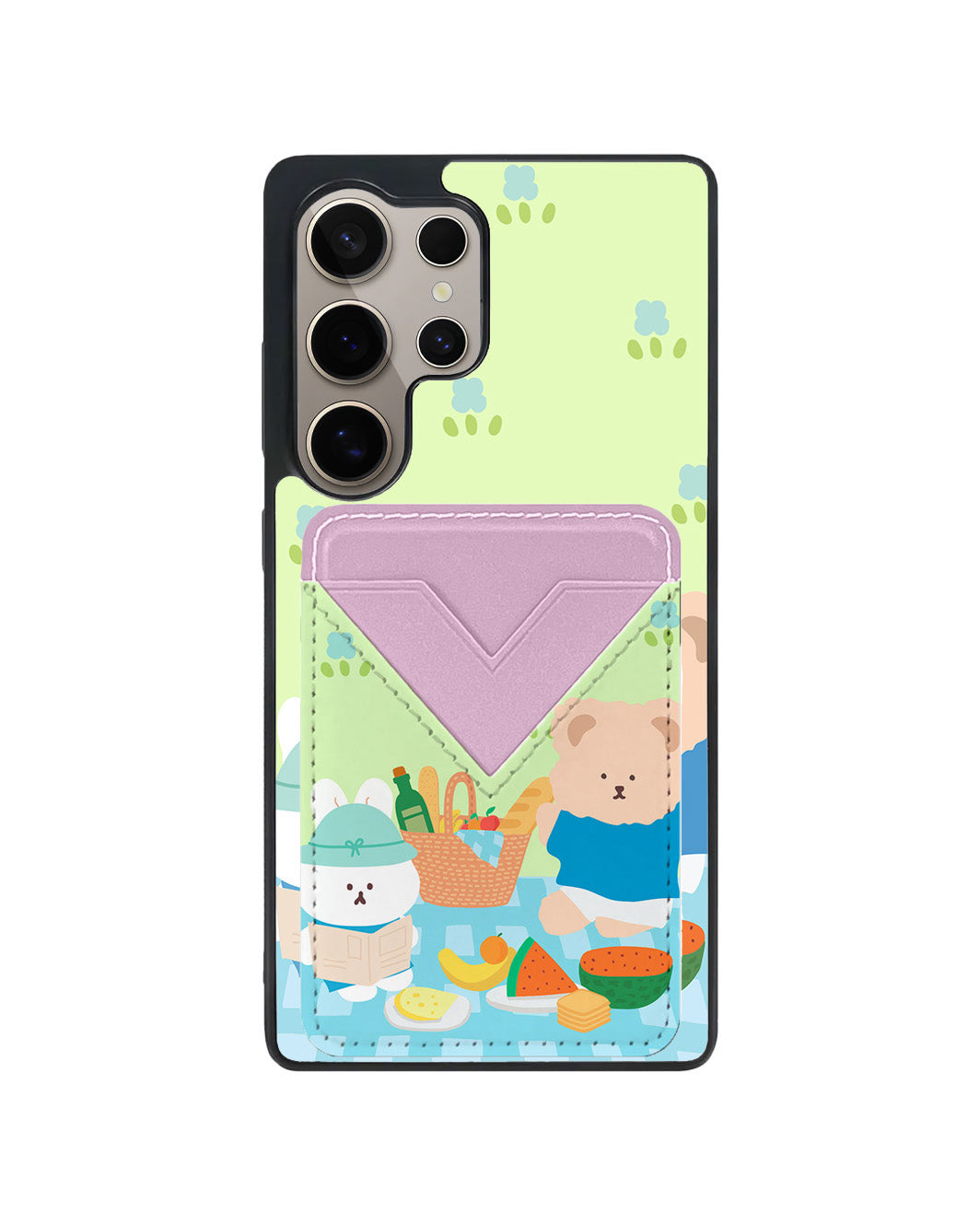 Android Avant Wallet Case - Picnic Bear Blue