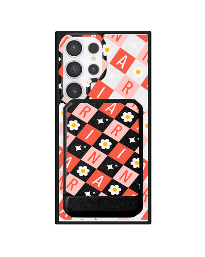 Android Magnetic Multifold Wallet - Flower Grid Monogram 2.0