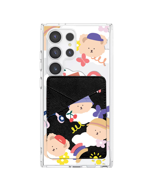 Android Phone Wallet Case - Bear in Style