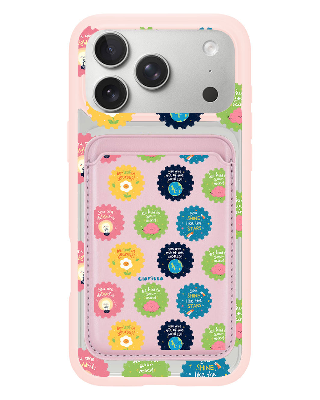iPhone Magnetic Wallet Case - Quotes Stamps