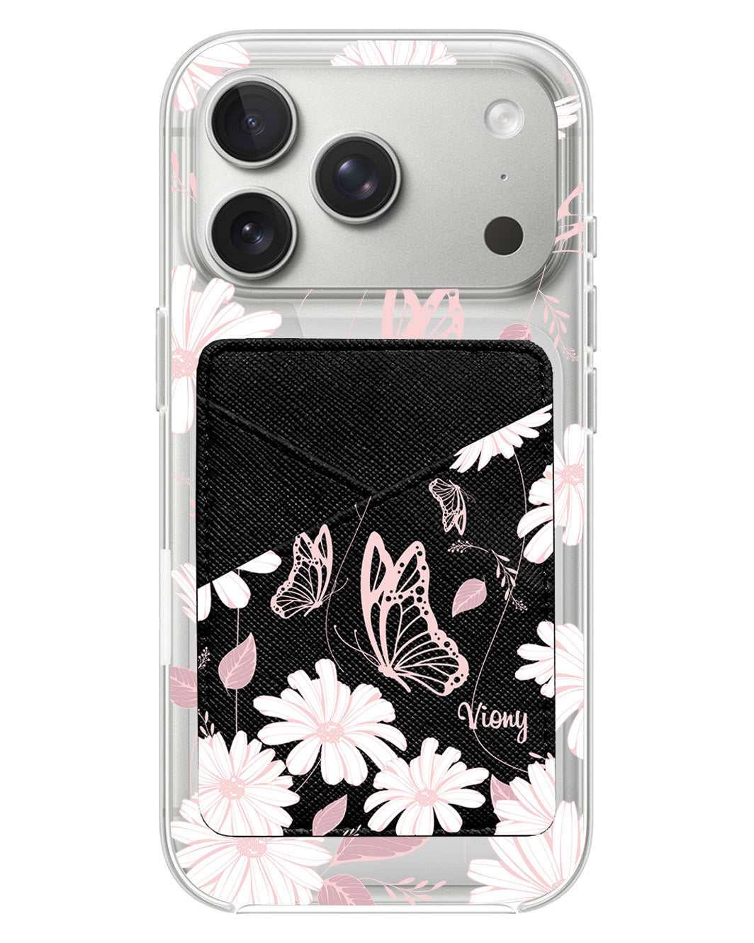 iPhone Phone Wallet Case - Butterfly & Daisy