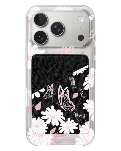 iPhone Phone Wallet Case - Butterfly & Daisy