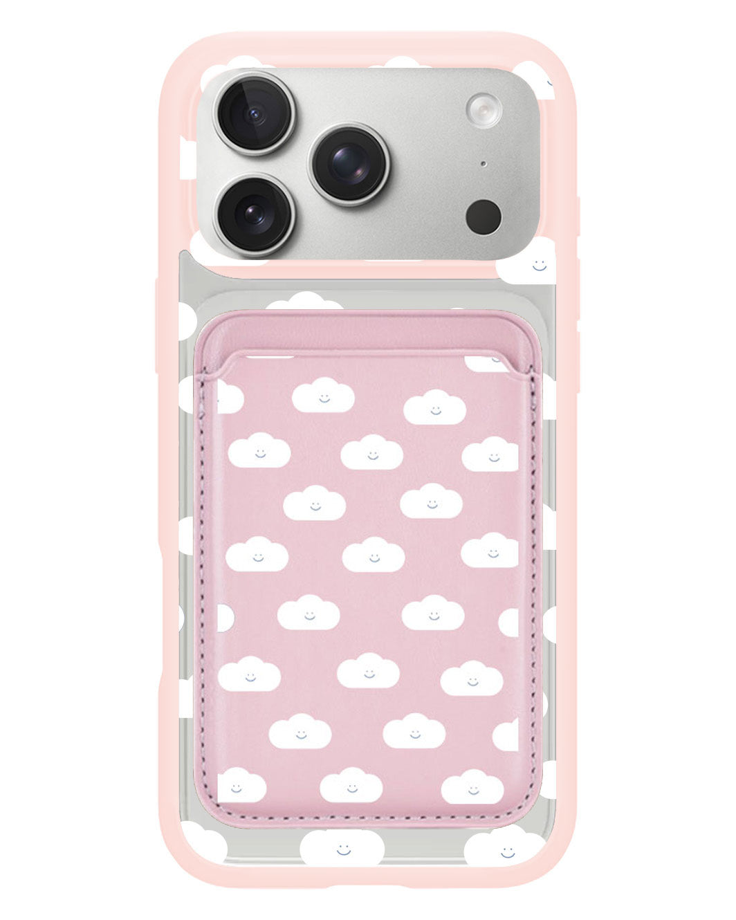 iPhone Magnetic Wallet Case - White Cloud