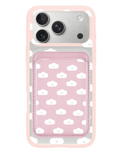 iPhone Magnetic Wallet Case - White Cloud